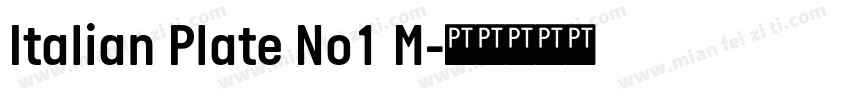 Italian Plate No1 M字体转换